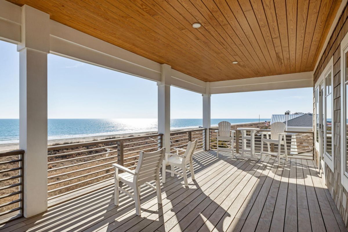 beach view from Emerald Isle vacation rental